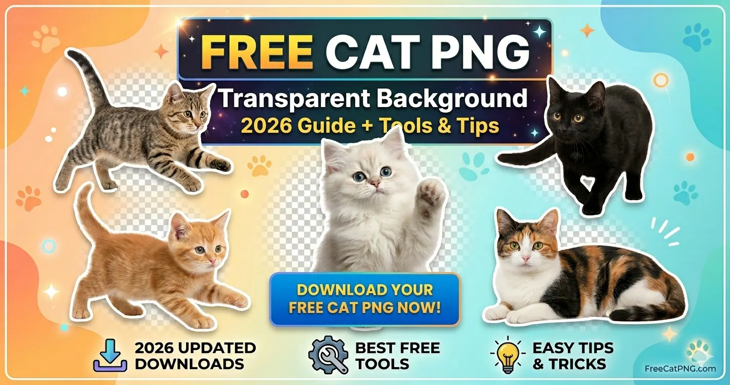 Free Cat PNG Transparent Background (2026 Guide + Tools & Tips)