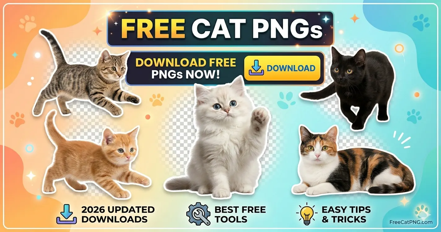 Free Cat PNG Transparent Background (2026 Guide + Tools & Tips)